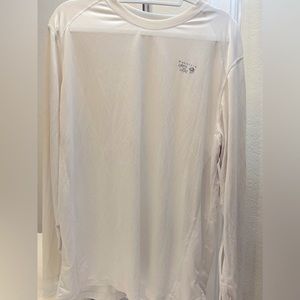 Mountain Hardwear White X-Large Athletic Long Sleeve Crew Shirt